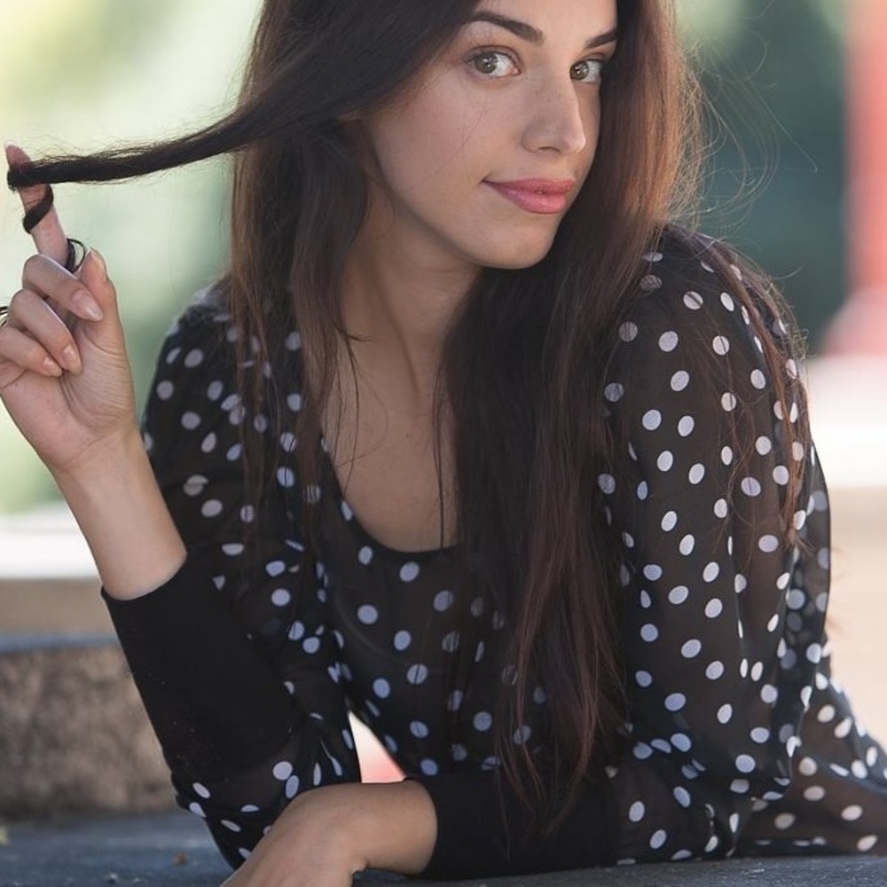 Polka dot sheer top