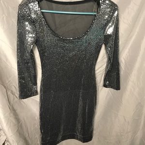 Sparkly sequined dress.