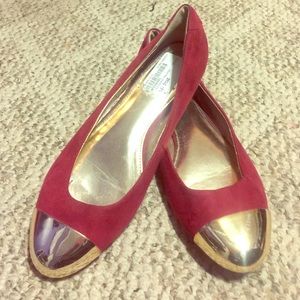 Red and gold flats