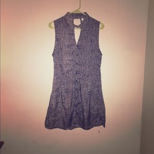 RVCA batik button up dress w pockets & back cutout