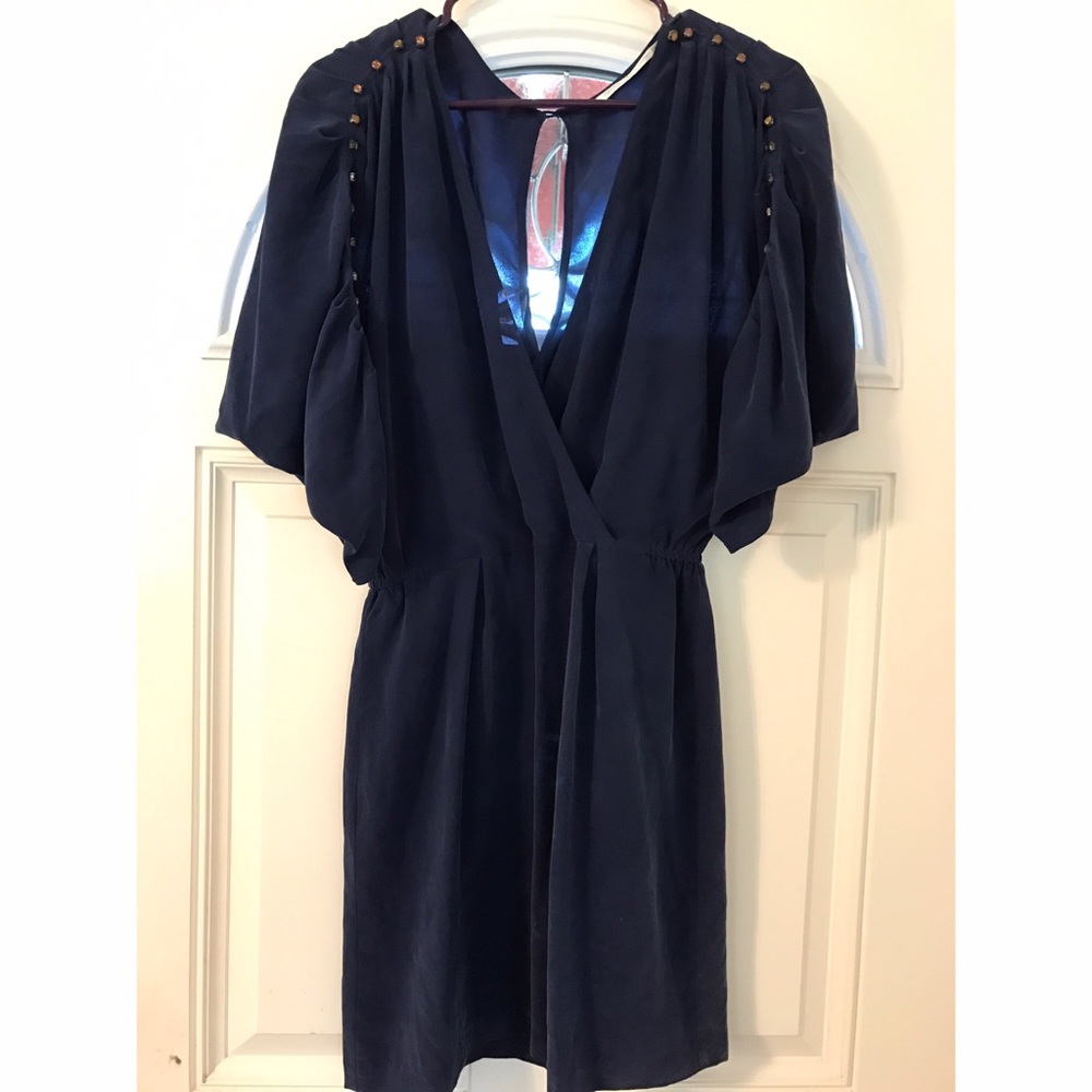 Twelfth Street By Cynthia Vincent silk navy dress