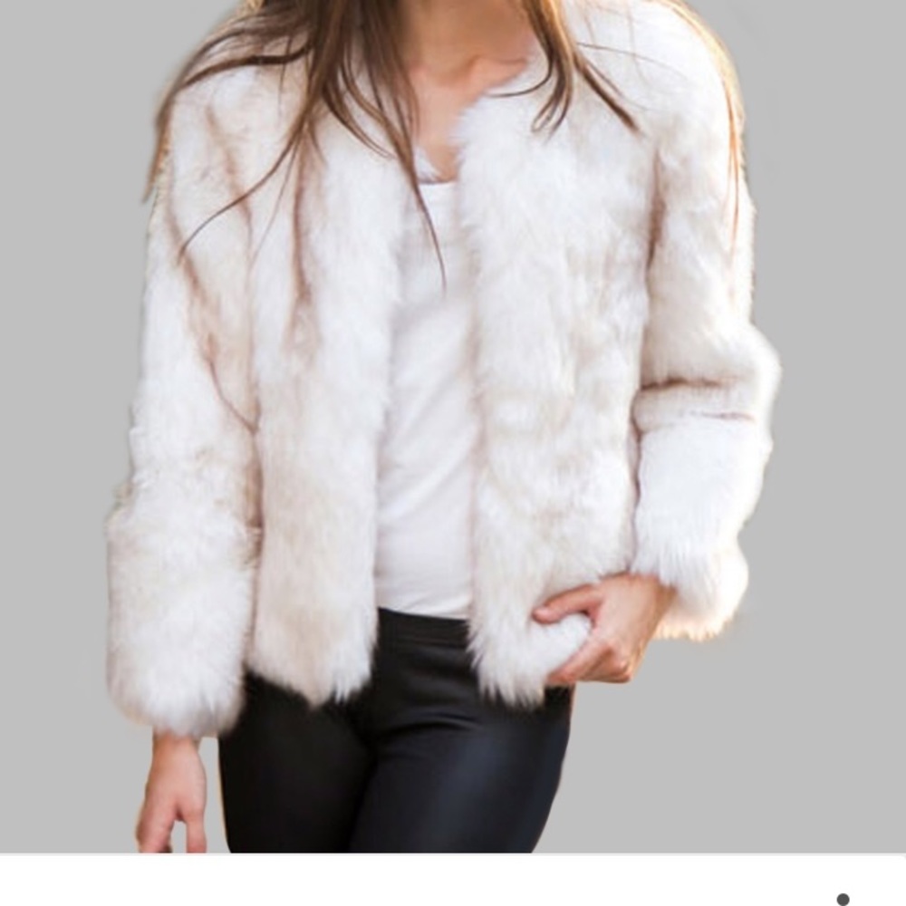 White Fur coat