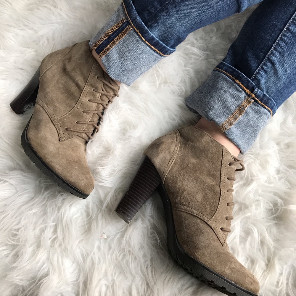Suede booties