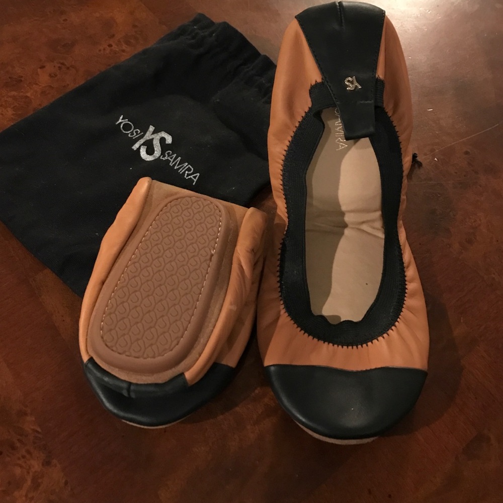 Yosi Samra Black and Tan Flats size 9