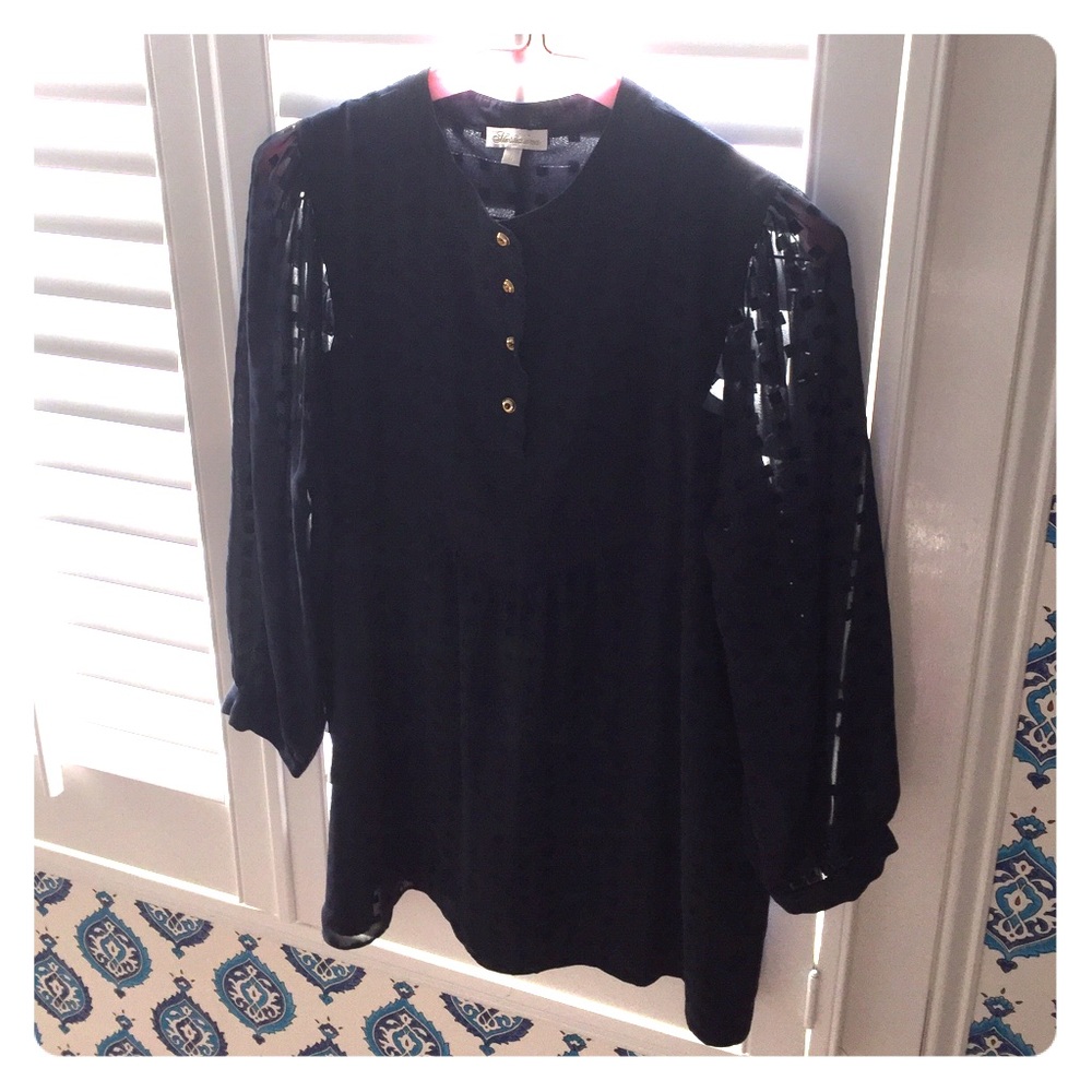 Shoshanna navy blouse