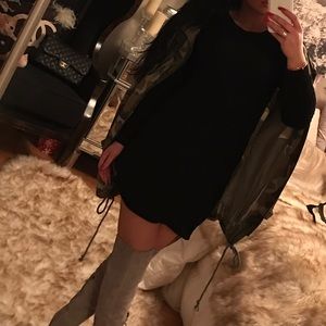 Black sweater dress