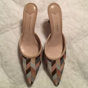 🌷SALE🌷 Bruno Magli suede & leather slide heels