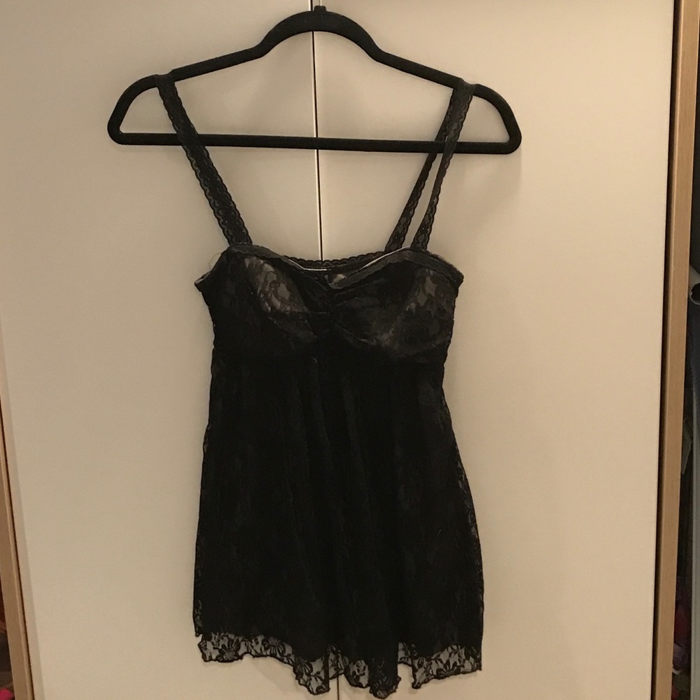 Black lace tank top