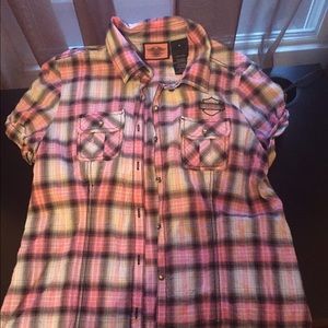 Harley Davidson. Button up shirt