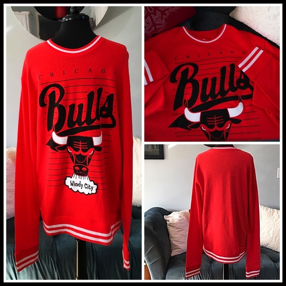 CHICAGO BULLS LONG SLEEVE KNIT PULLOVER - Picture 5 of 8