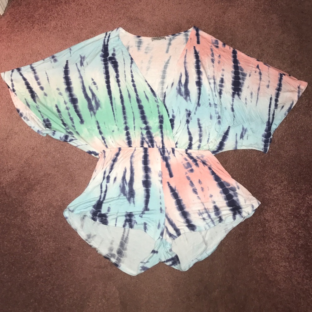 Blue/Pink Tye Die Romper
