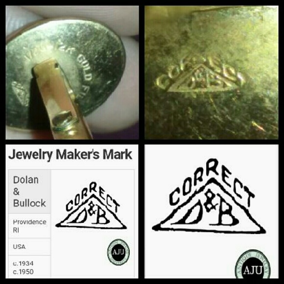 Dolan & Bullock 12 k gold& black onyx cufflinks - Picture 2 of 4