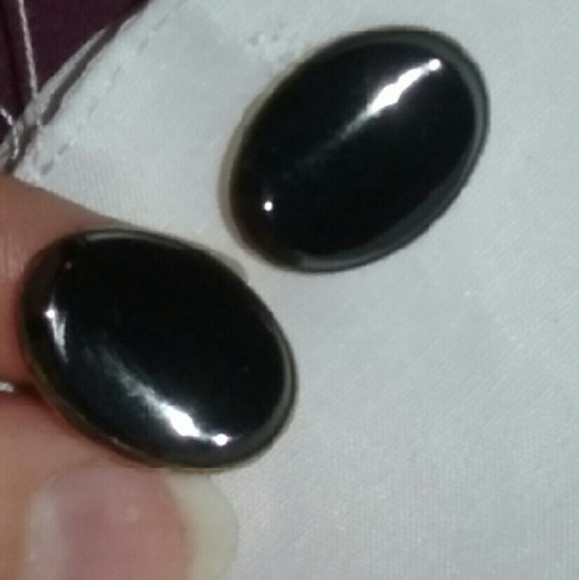 Dolan & Bullock 12 k gold& black onyx cufflinks - Picture 3 of 4