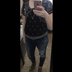 Sheer short sleeve shirt