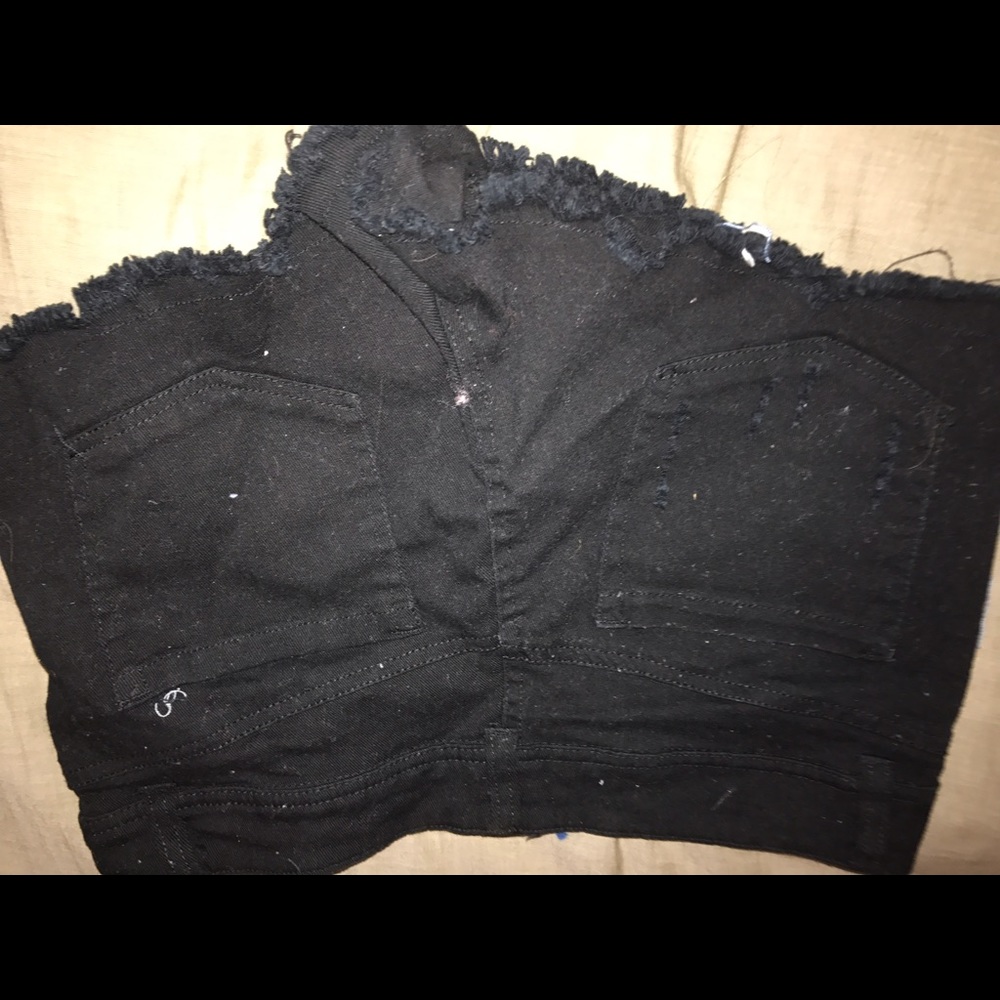 Black Denim Shorts