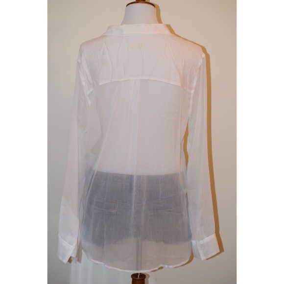 Hollister Tops - Sheer white long sleeve button down top Hollister Tops - Sheer white long sleeve button down top
