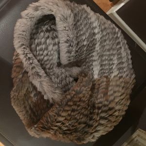 Winter sale! Jocelyn Sheared Rabbit Infinity Scarf