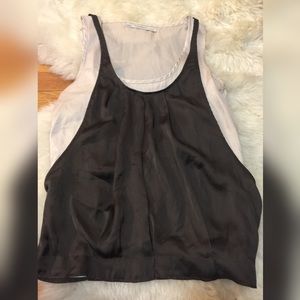 Zara double tank tan and brown xs
