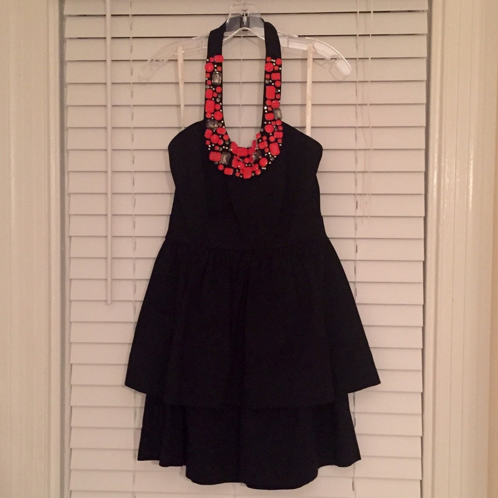 Shoshanna black halter dress - size 6