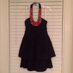 Shoshanna black halter dress - size 6