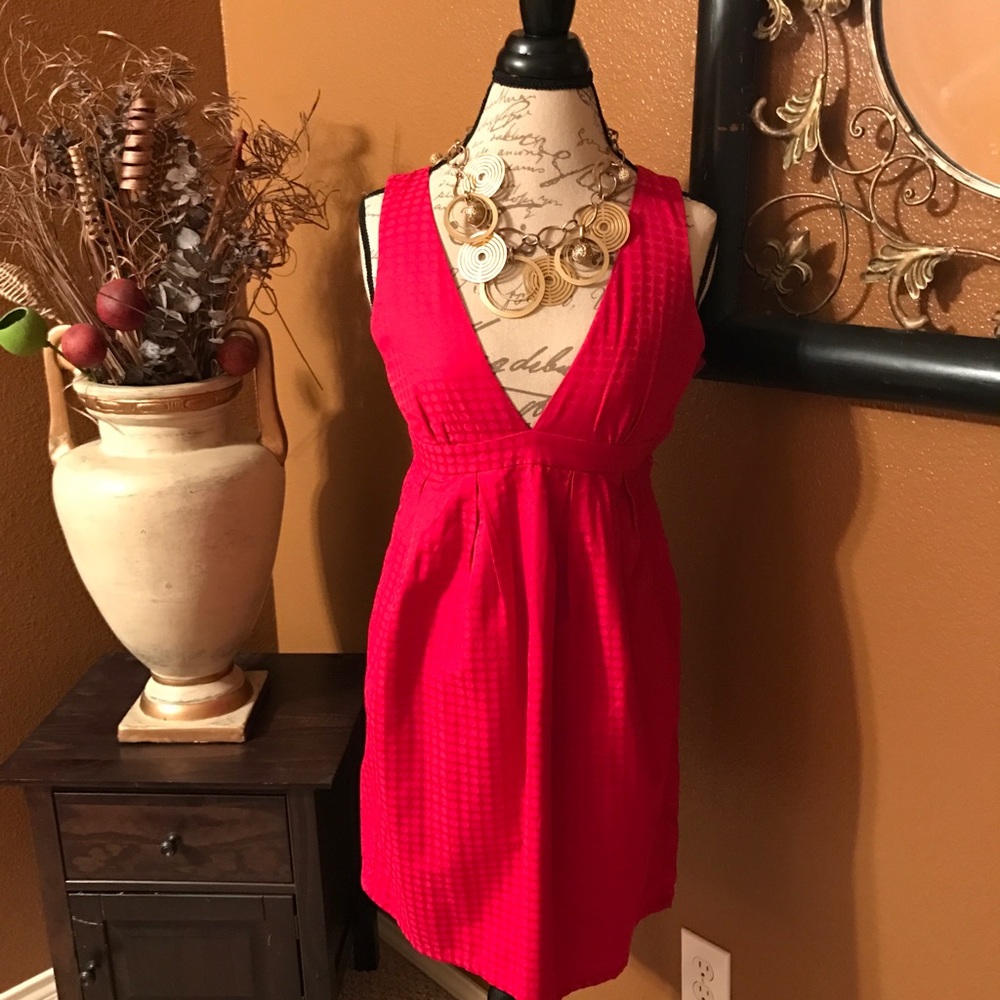 Red V Neck Dress ❣️