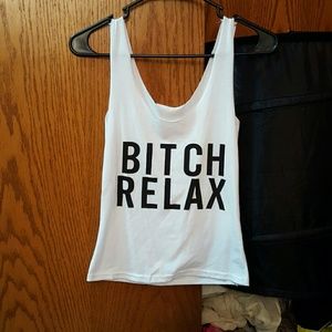 B**ch Relax Low cut Crop top