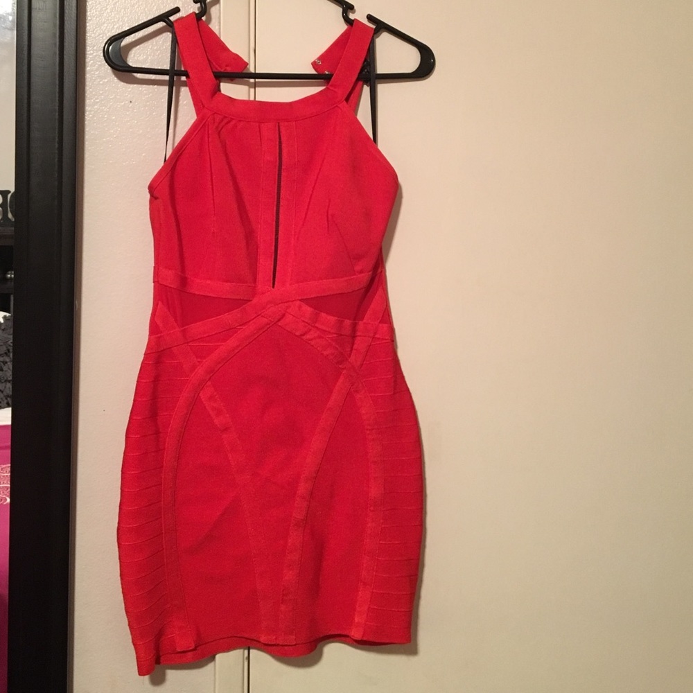 BEBÉ Orange dress size Small
