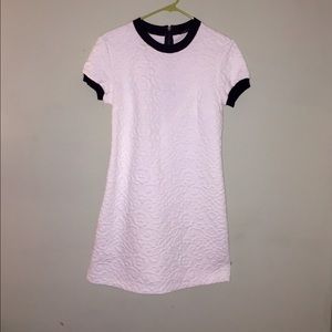 Zara woman white jacquard ringer shift dress