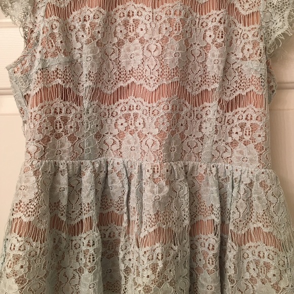 Anthropologie Seafoam Peplum Top - Picture 3 of 4