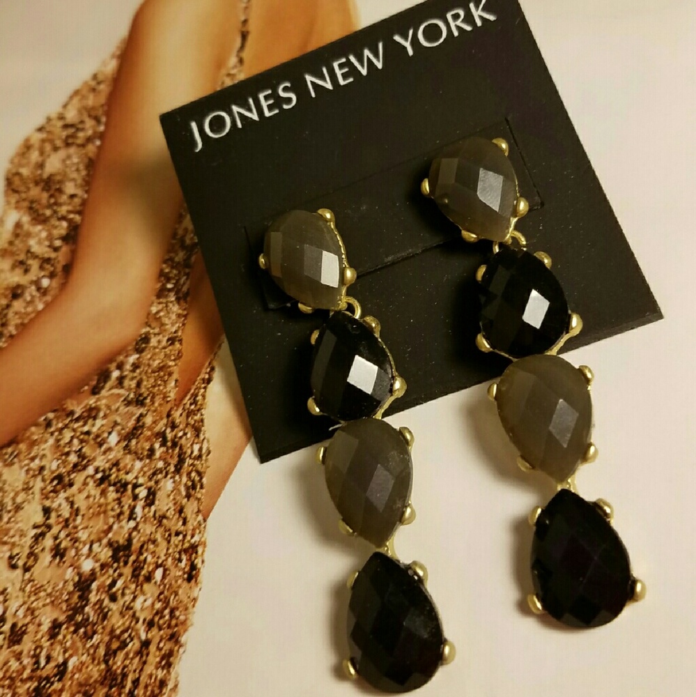 Jones New York Gorgeous Teardrop Gemstone Earrings