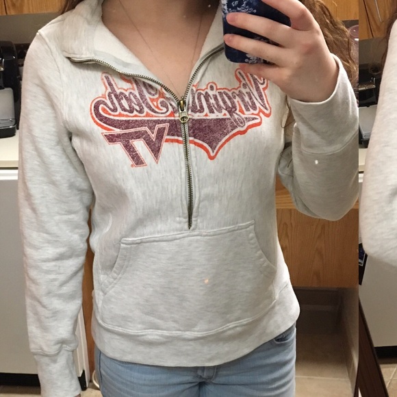 Rivalry Threads Tops - Virginia Tech Quarter Zip Sweatshirt