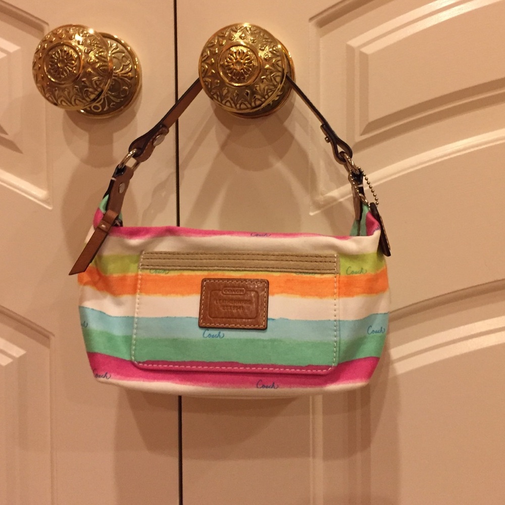 Coach multi-color watercolor mini-bag!!