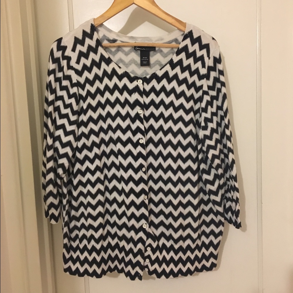 Chevron print cardigan