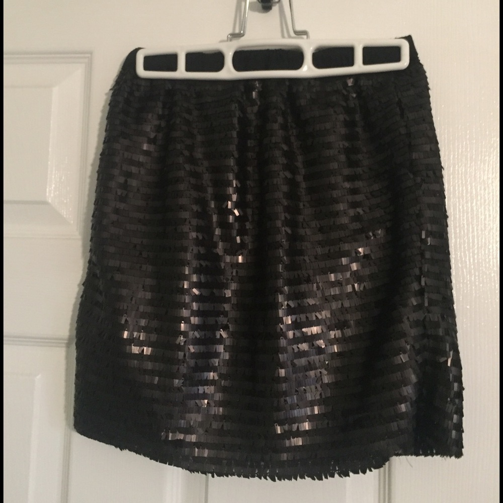 Upson Downes Black Sequin Skirt