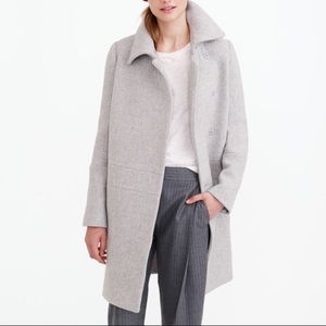 Stunning J. Crew Stadium Cloth gray wool coat!