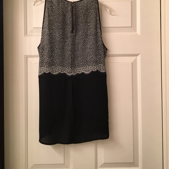 BCBGMaxazria Sleeveless Faux Lace Top - Picture 3 of 4