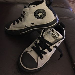 Black and grey converse