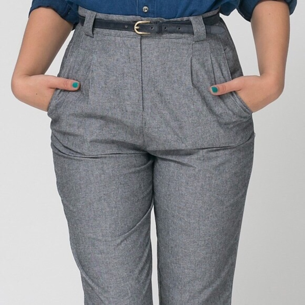 American Apparel Rare high waisted Gray Trouser