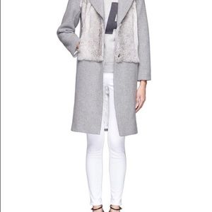 TODAY ONLY!! Sandro Women's Rabbit Fur Coat.