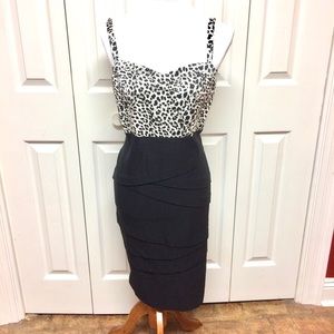 Black and white cheetah print dress