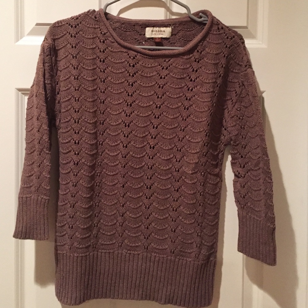 Taupe Sonoma 3/4 Sleeve Sweater