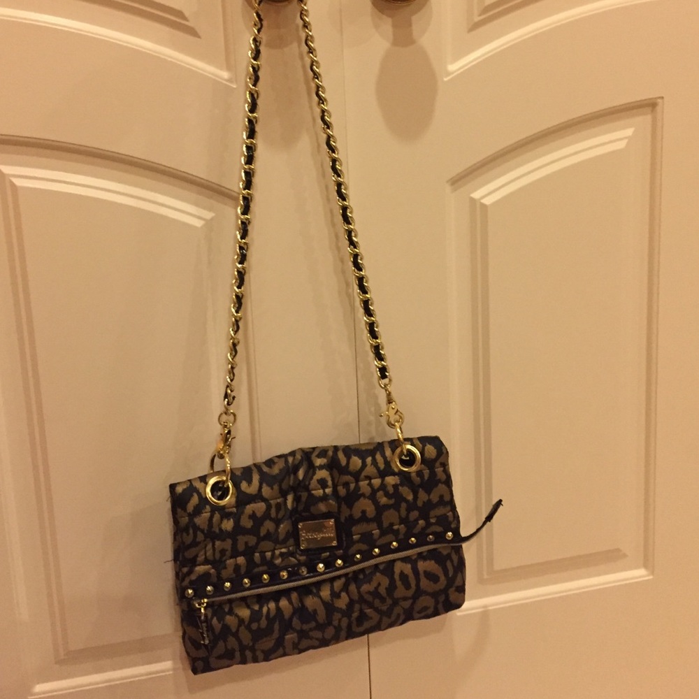 Betsey Johnson leopard print foldover bag!