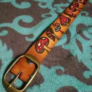 Boho hippie festival leather belt