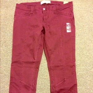 Maroon Hollister Skinny Jeans
