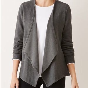 Army Green Textured drape front Pure Jill jacket.