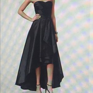Black high low gown