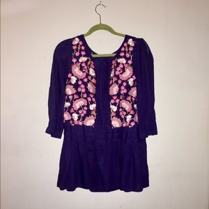 Floreat from Anthropologie tunic embroidered