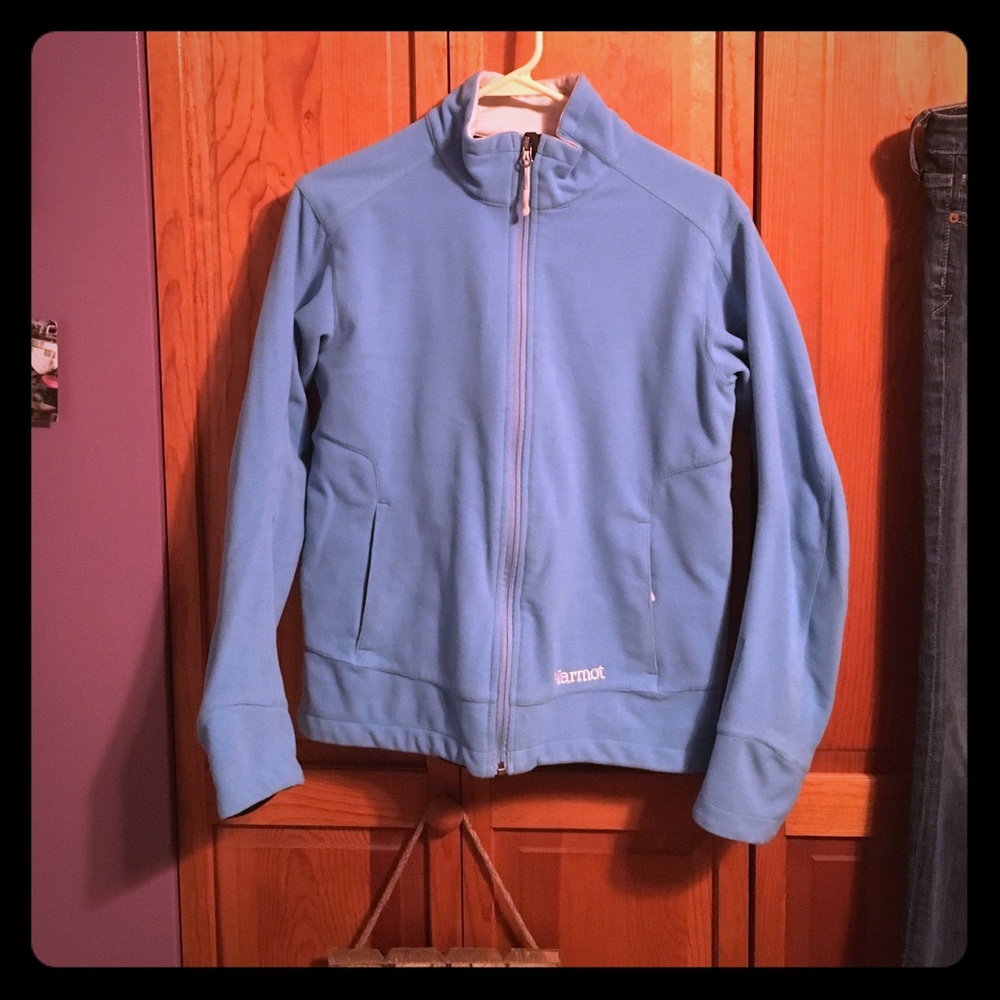 Marmot women's medium windstopper jacket. Blue