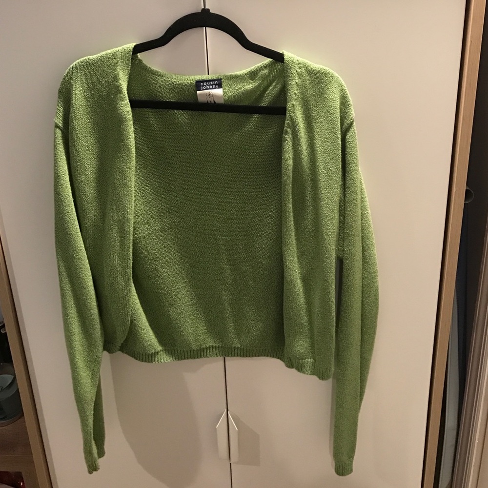 Green oversized cardigan