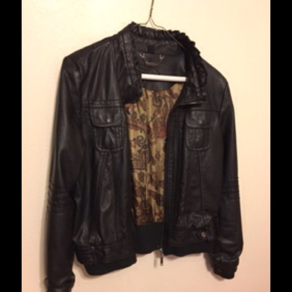 Jou Jou black leather jacket
